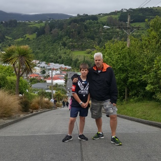 23/12 - Dunedin. After the Cadbury factory tour, we went to Baldwin St, the steepest st in the world! And you HAVE to walk it...yay for bootcamp as prep!